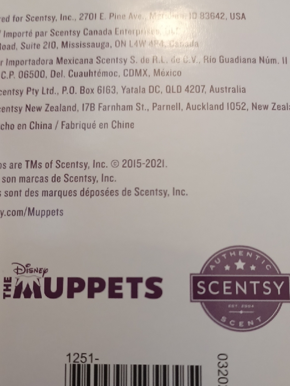 4/$60 New "Disney The Muppets" Scent Pak by Scentsy - Picture 3 of 5